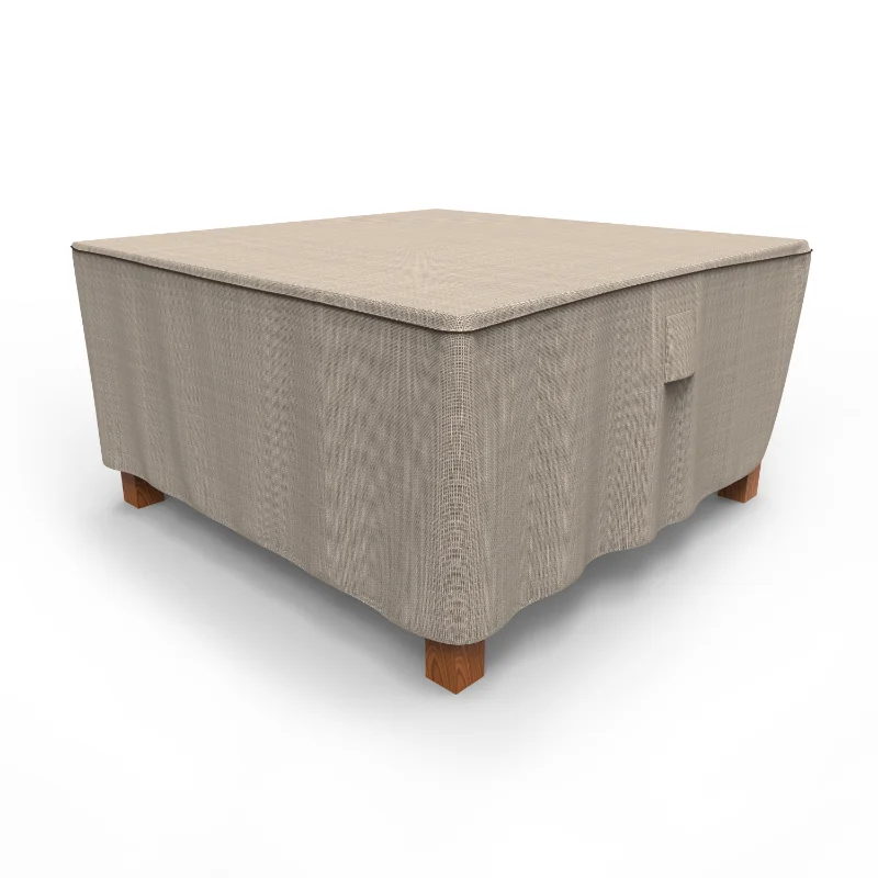 

Square Patio Table Cover, 58"L x 58"W x 28"H, Brown / Beige / Brown