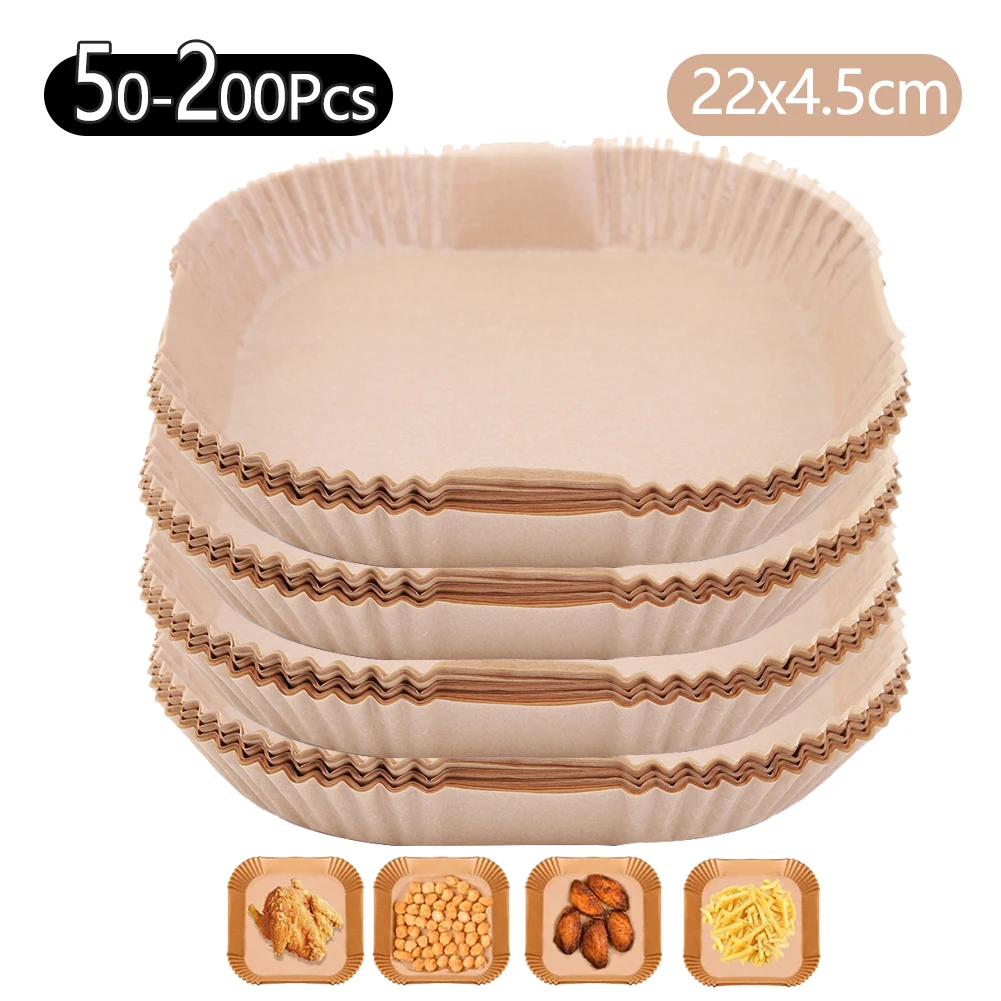 

Одноразовый бумажный вкладыш для фритюрницы, 200 шт., антипригарный вкладыш для фритюрницы, пергамент, бумажные вкладыши, бумажные фильтры для фритюрницы Micro-wave