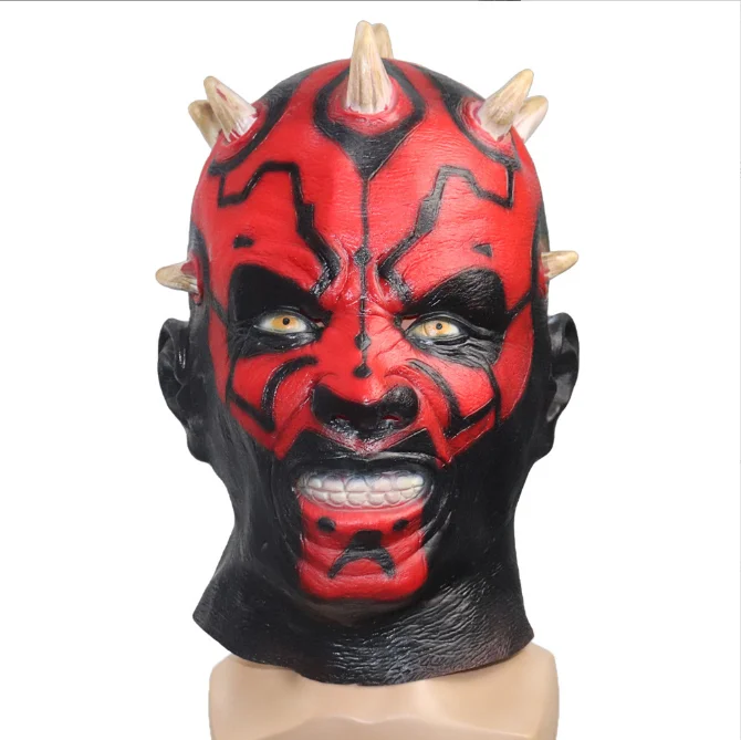 Scary Mask Darth Maul Movie Character Latex Full Head Headgear Halloween Cosplay Party Costume Props
