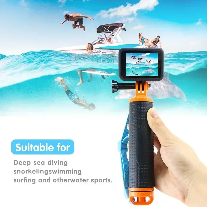 Поплавковая рукоятка штатив плавучий стержень монопод для Go Pro Hero10 9 8 7 6 5 4 3 Xiaomi Yi 2