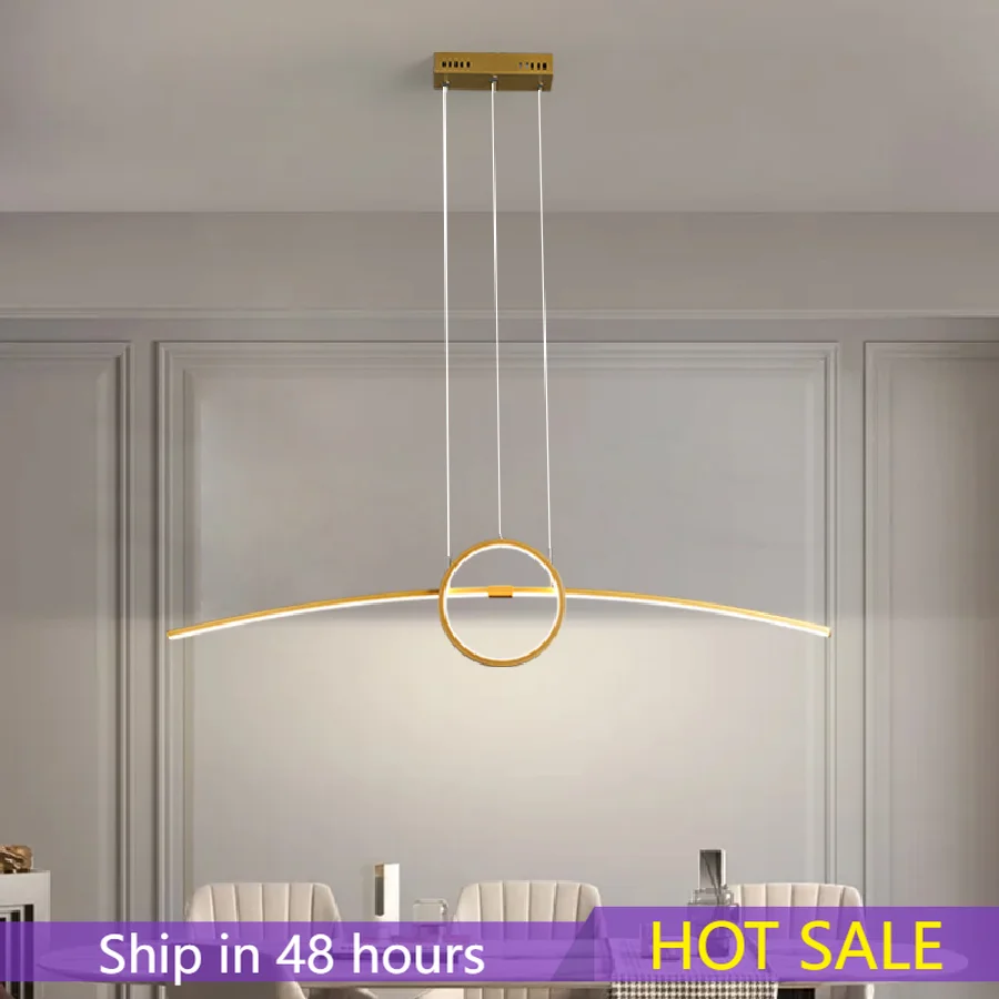 

L100CM New Creative Modern LED Pendant Lights HLanging Pendant Lamp For Dining Room Living Room Kitchen 85-265V Smart Home Alexa
