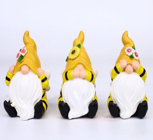 

Маленькие рождественские шары, 1 комплект, праздничная стоячая фигурка пчелы, безликая пчела, карликовая кукла, Рождественское украшение дл...