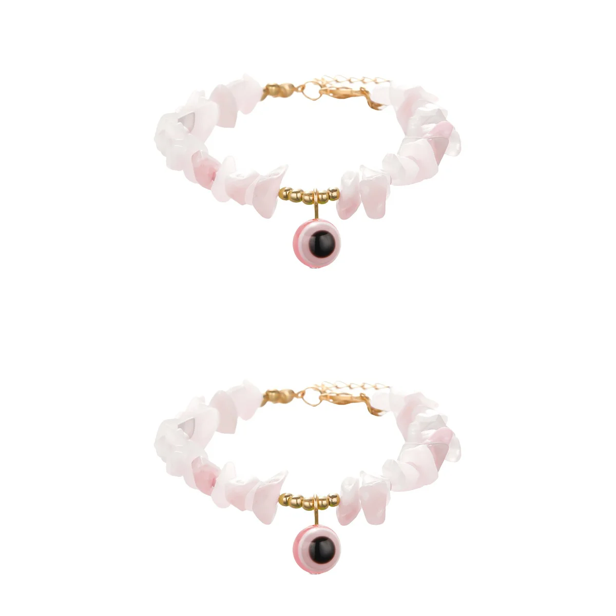 

Bracelet Eye Evil Bracelets Gravel Chain Mexican Crystals Wrist Gemstone Beads Chipswith Irregular Adjustable Natural Kit Beaded