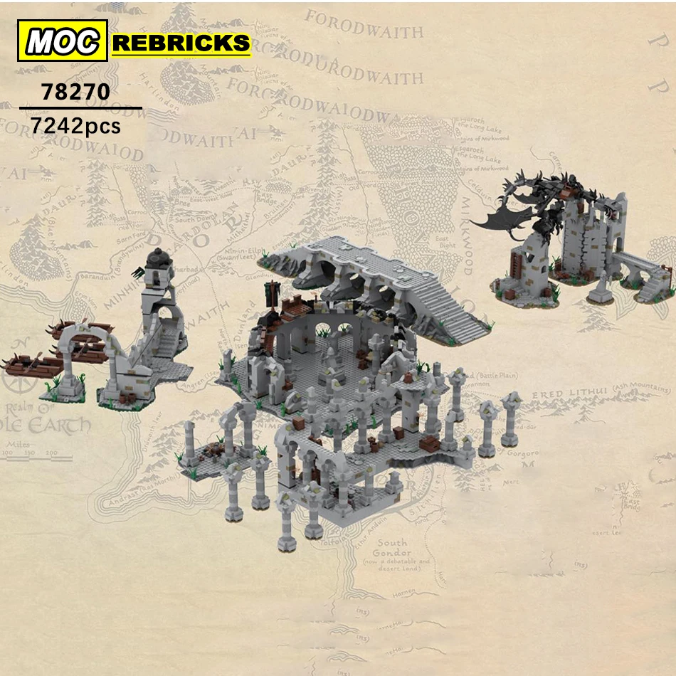 Классическая сцена из фильма архитектура UCS строительный блок Спадение Osgiliath