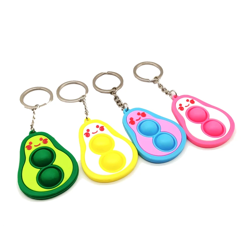 

Cute Pops Bubble Its Avocado Fidget Toy Simple Dimple Keychain Anti Stress Relief Squeeze Toy for Autism Adhd Women Men Children