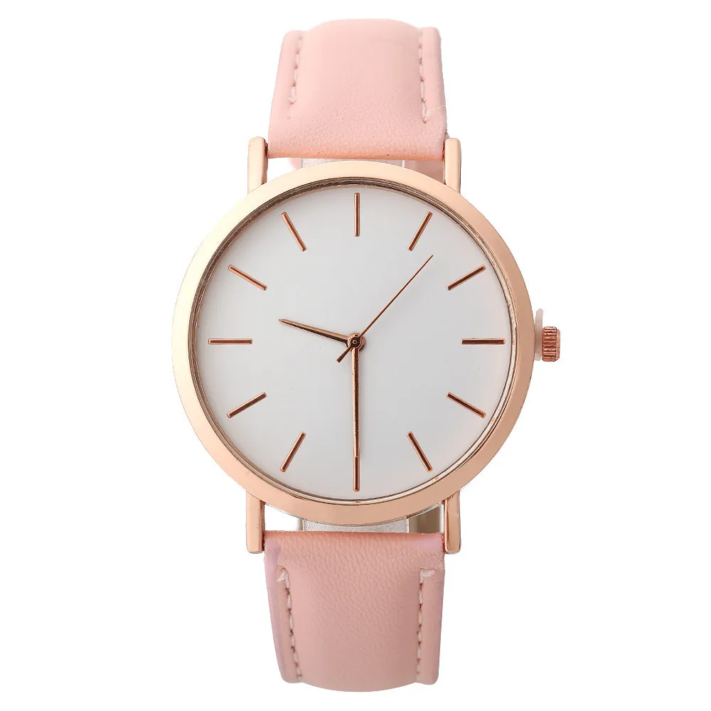 

Women Watches Fashion Rose Gold Minimalism Simple Leather Band Quartz Analog Wrist Watch Luxury Ladies Casual Relogio Masculino