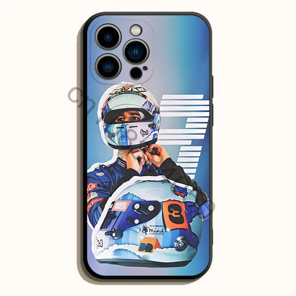Фото Чехол D-Daniel Driver R-Ricciardo 3 черный, мягкий, из ТПУ, для iPhone 17 16 15 14 13 12 11 Pro Max Plus E Mini, силиконовый чехол для телефона №5