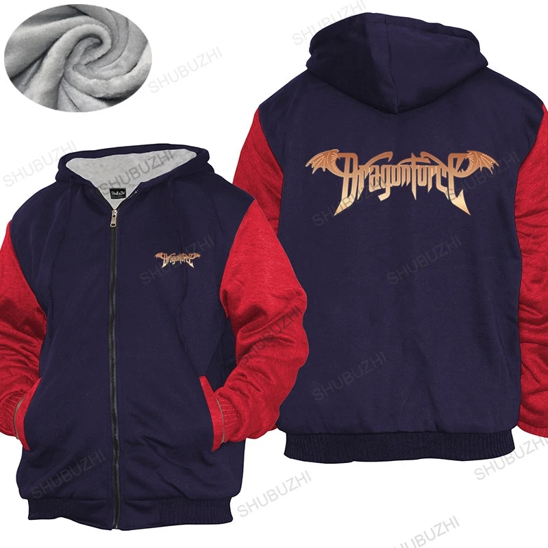 Фото Homme толстовки зимние мужские толстые толстовки Dragonforce Logo Мужская толстая толстовка шубужи Rock Мужская толстая толстовка ТОПЫ Прямая доставка №4