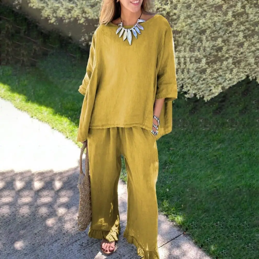 Женский роскошный костюм из блузки и брюк Привлекательный комплект двух