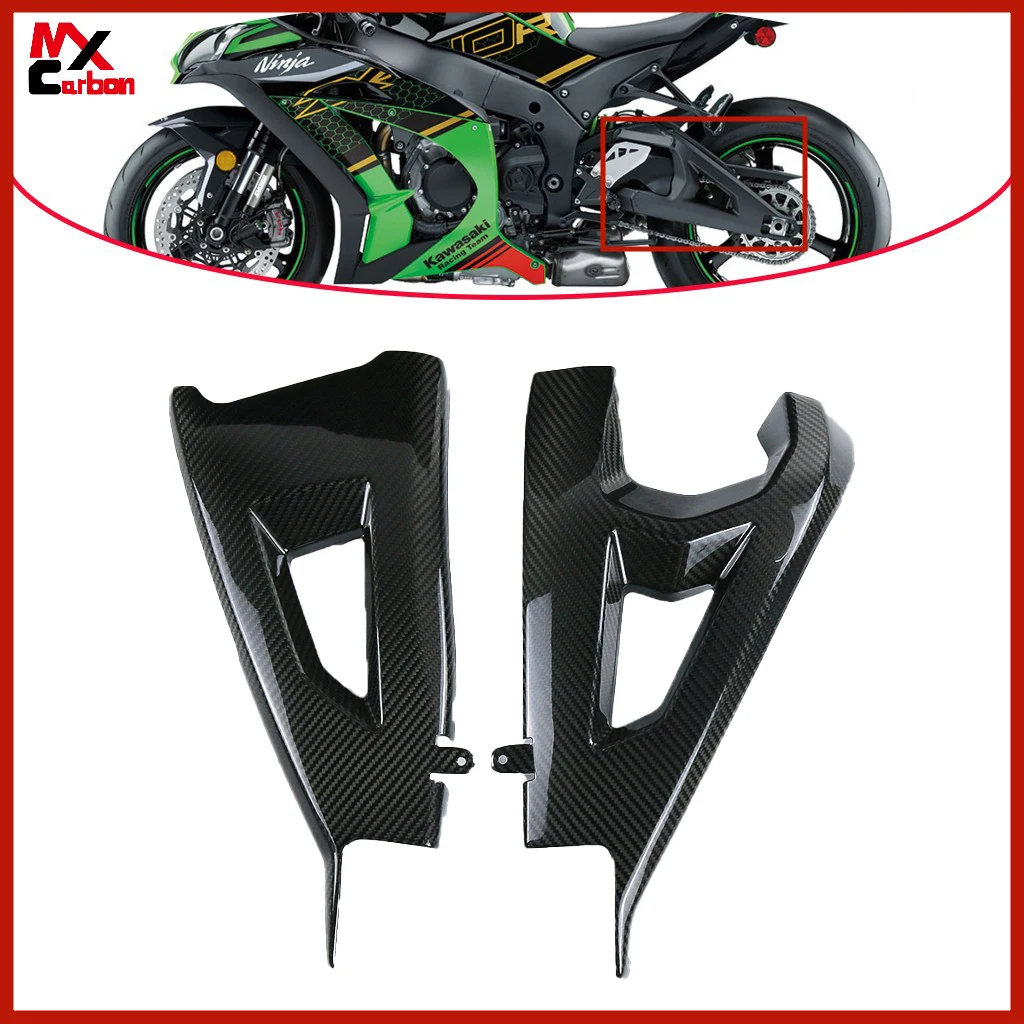

Motorcycle Swing Arm Fairing Carbon Fiber Swingarm Covers Protectors Kit For Kawasaki ZX10R 2016-2020
