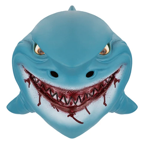 Маскарадная маска на Хэллоуин Латексная Маска акулы, маска с головой животного