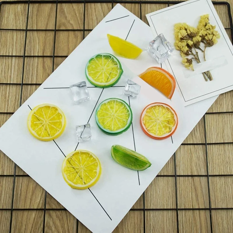 Акция! Искусственные ломтики лимона 30 шт. 2 дюйма имитация искусственных фруктов