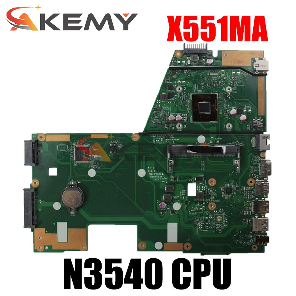Материнская плата Akemy X551MA для ноутбука с процессором N3540 DDR3 ASUS F551MA X551M D550M