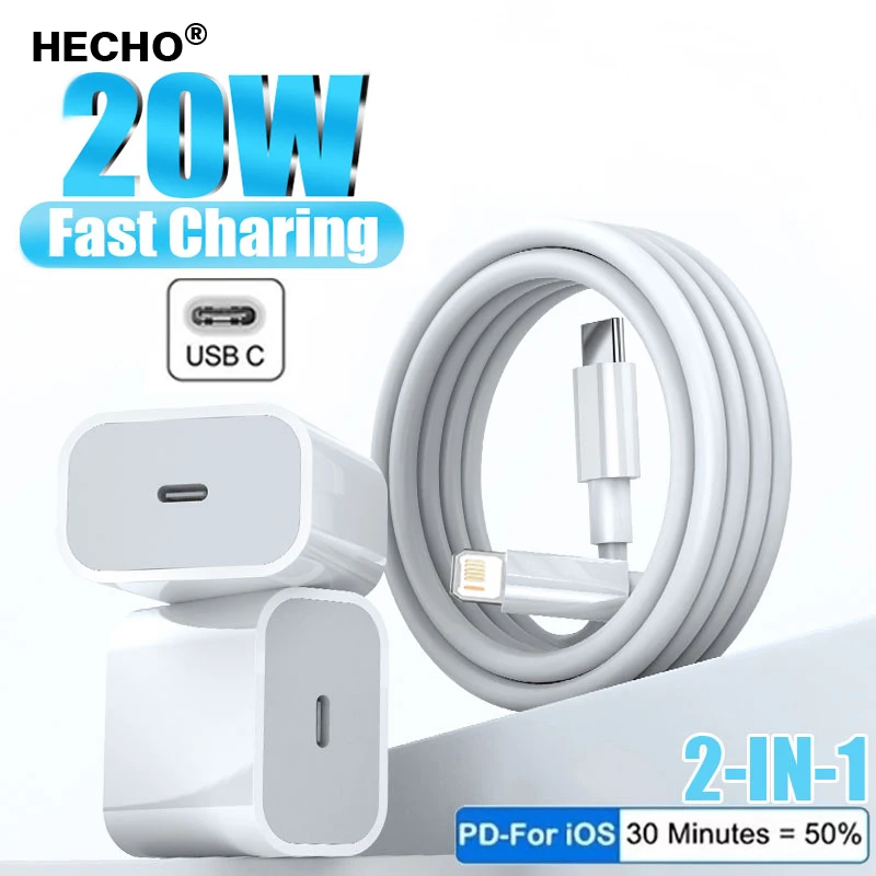 

Оригинальное зарядное устройство для Apple, быстрое зарядное устройство 20 Вт для iPhone 13 12 11 XS XR SE Pro Max Mini PD, быстрое зарядное устройство с USB C на ...