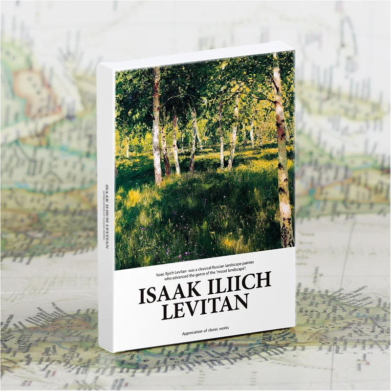 

Sale 30Pcs Isaak Iliich Levitan Painting Photography Postcard Art Style Themed Greeting Card Message Card DIY Journal Decoration
