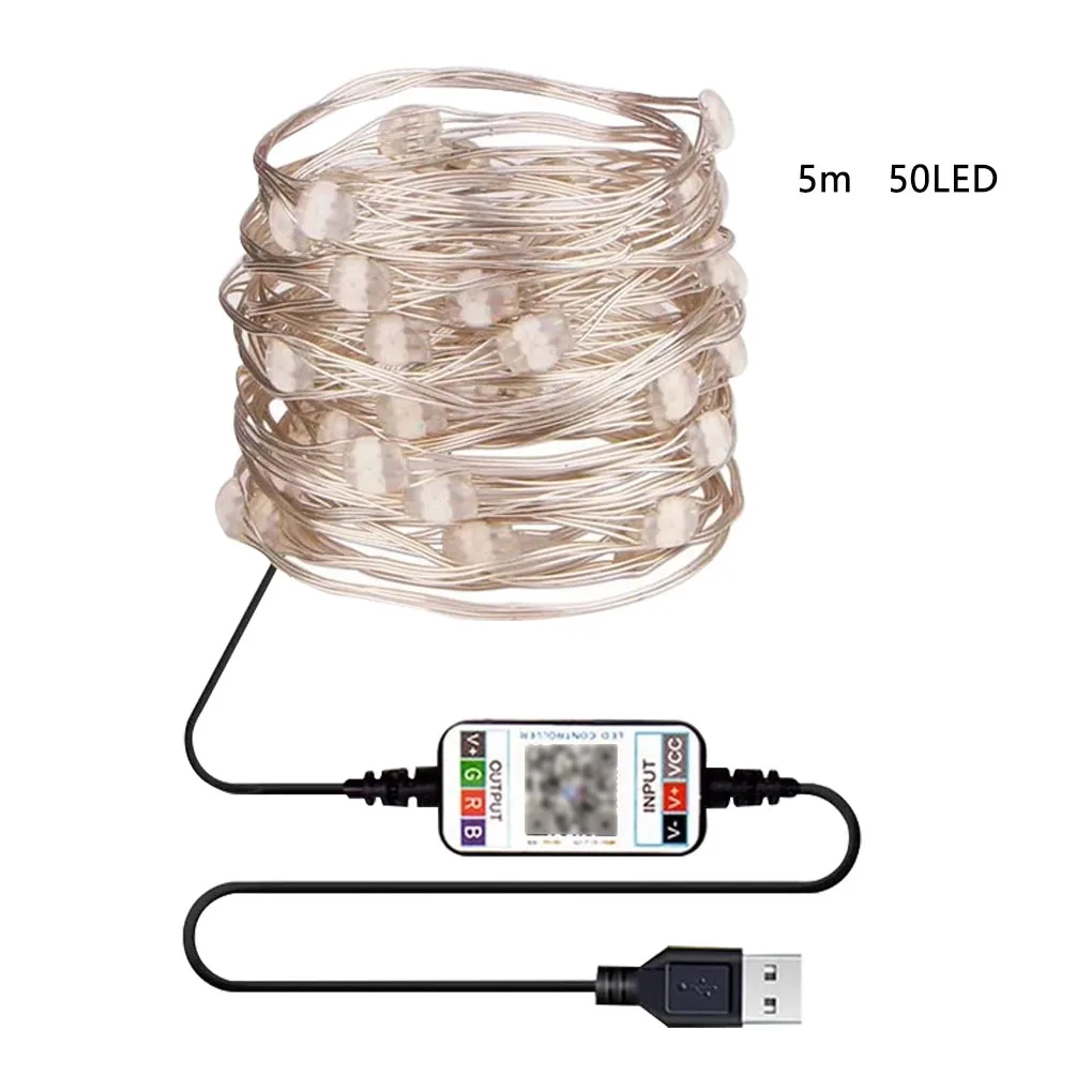 

2/5/10/15/20M LED String Light USB Remote Control Fairy Lights New Year Garland Curtain Lamp Wedding Party Home Decoration