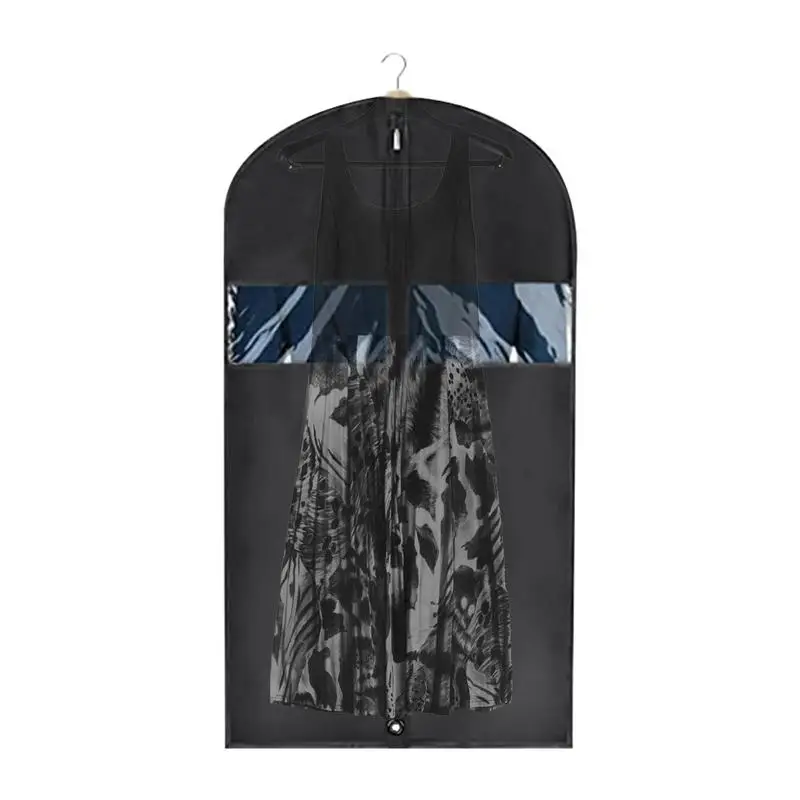 

Clothes Cover Clothes Garment Bag Thick Suit Cover Foldable Design Transparent Window Easy Storage Dustproof And Waterproof