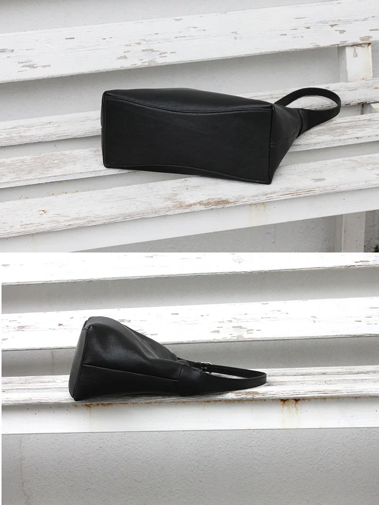 Мягкая кожаная сумка через плечо в стиле ретро женская на из овчины