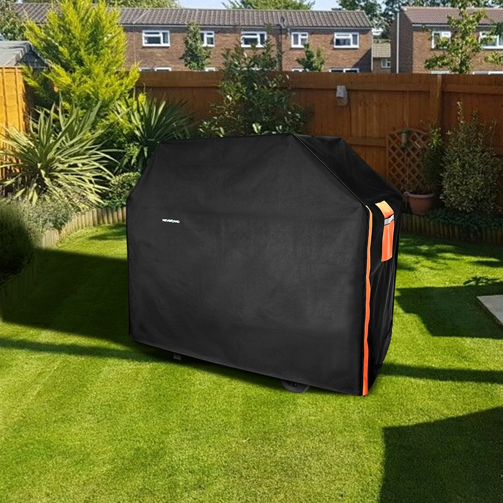 

BBQ Grill Cover 300D Heavy Duty Black Waterproof Outdoor Garden Dust Rain Protective Dustproof Barbeque Cover BBQ Accessories