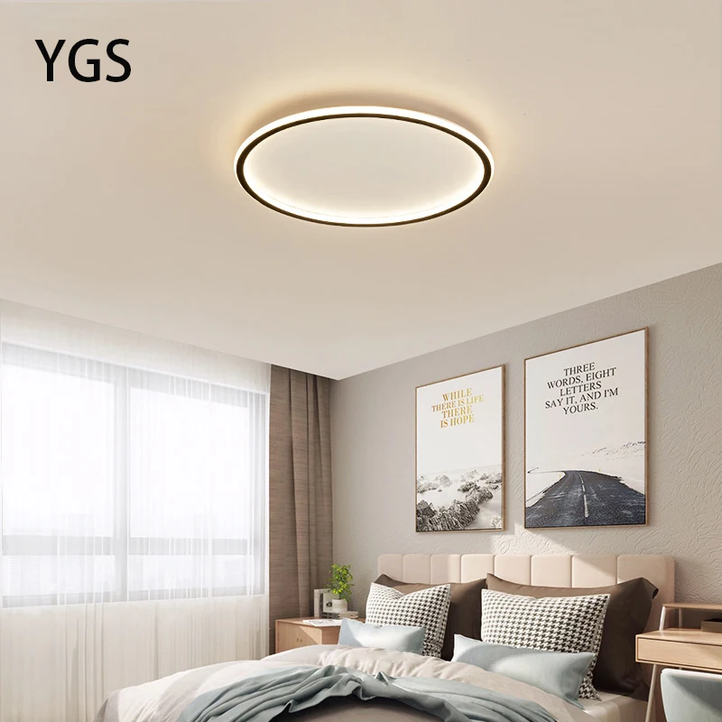 GYS Led Ceiling Lamp Surface Mounted Panel Light Round Ultra Thin Downlight Tricolor Dimming Lighting For Home Living Room