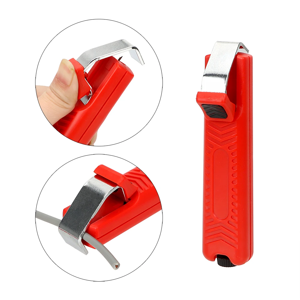 Wire Stripper 8-28mm Adjustable Plastic Handle Mini Electrician Knife Durable Cable Stripping Tool