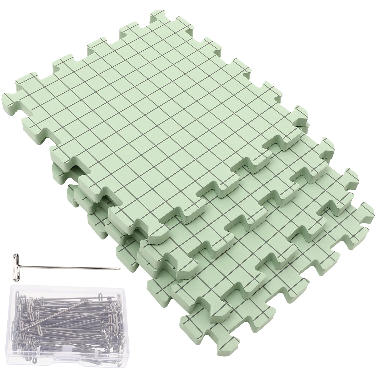 

1 Set Crochet Blocking Board Foams Blocking Boards Knitting Blocking Mat with Metal Fixing Pin