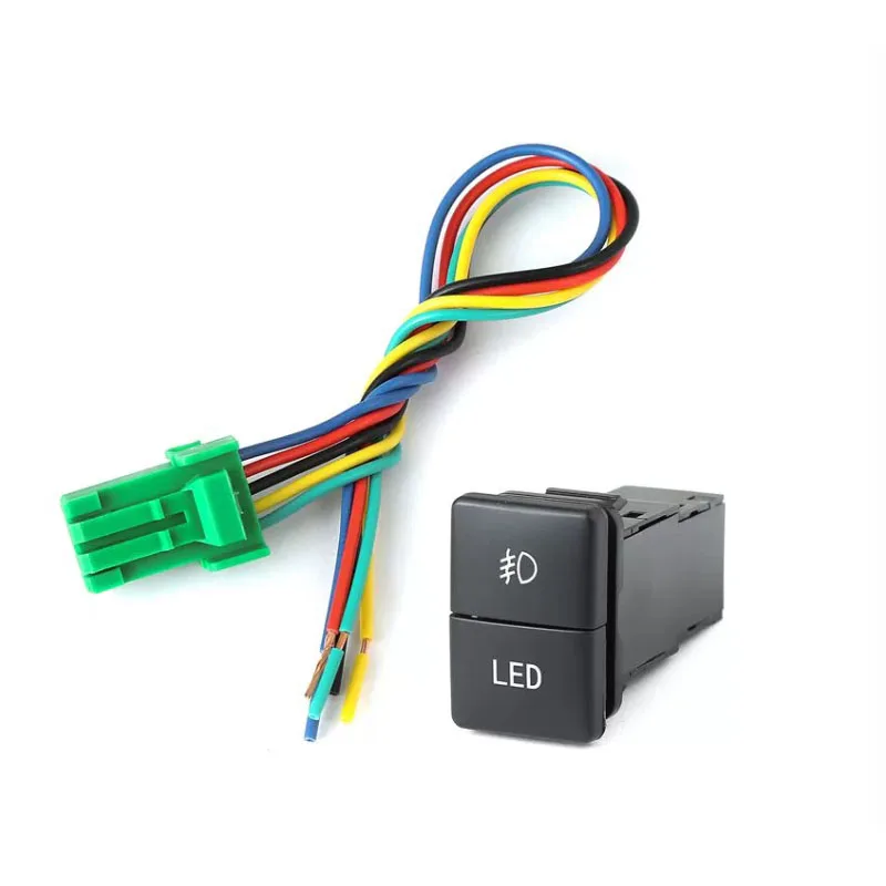 

Автомобильный двойной переключатель, противотуманные фары, радар, светодиодные прожекторы, кнопка переключения блокировки дифференциала для Toyota Prado 150 LC200 LC76 20-24