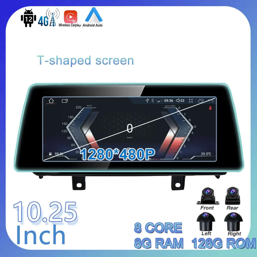 IPS Car Screen Android 12 For BMW X5/ X6  2014-2017 NBT System 10.25 Inch Car Video Player GPS Navigation Multimedia Bluetooth