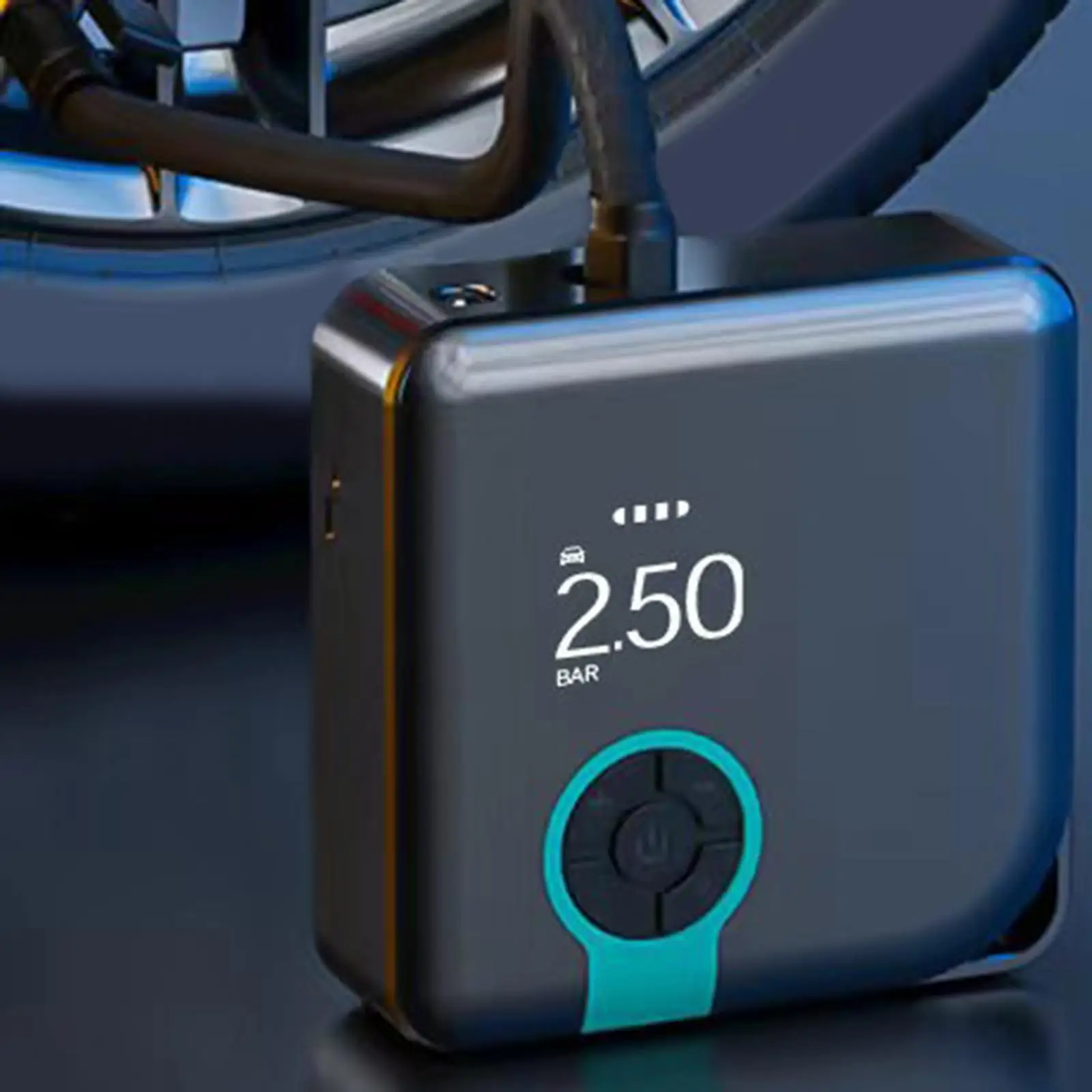 

Портативный воздушный компрессор для накачивания шин, миниатюрный Многофункциональный беспроводной насос для шин с цифровым дисплеем и светодиодной подсветкой для велосипедов