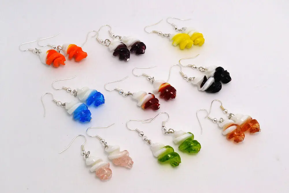 

Women Lady Cute Colourful Ear Stud Earrings Silver Jewelry Gift 20Pair/lots