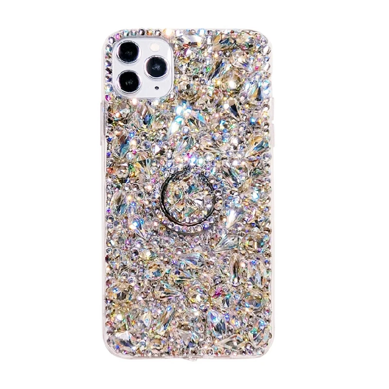 Роскошный 3D чехол со стразами для iPhone 13 12 11 Pro Max 12mini 7 8 Plus SE2020 X XS XR XSMax цветной