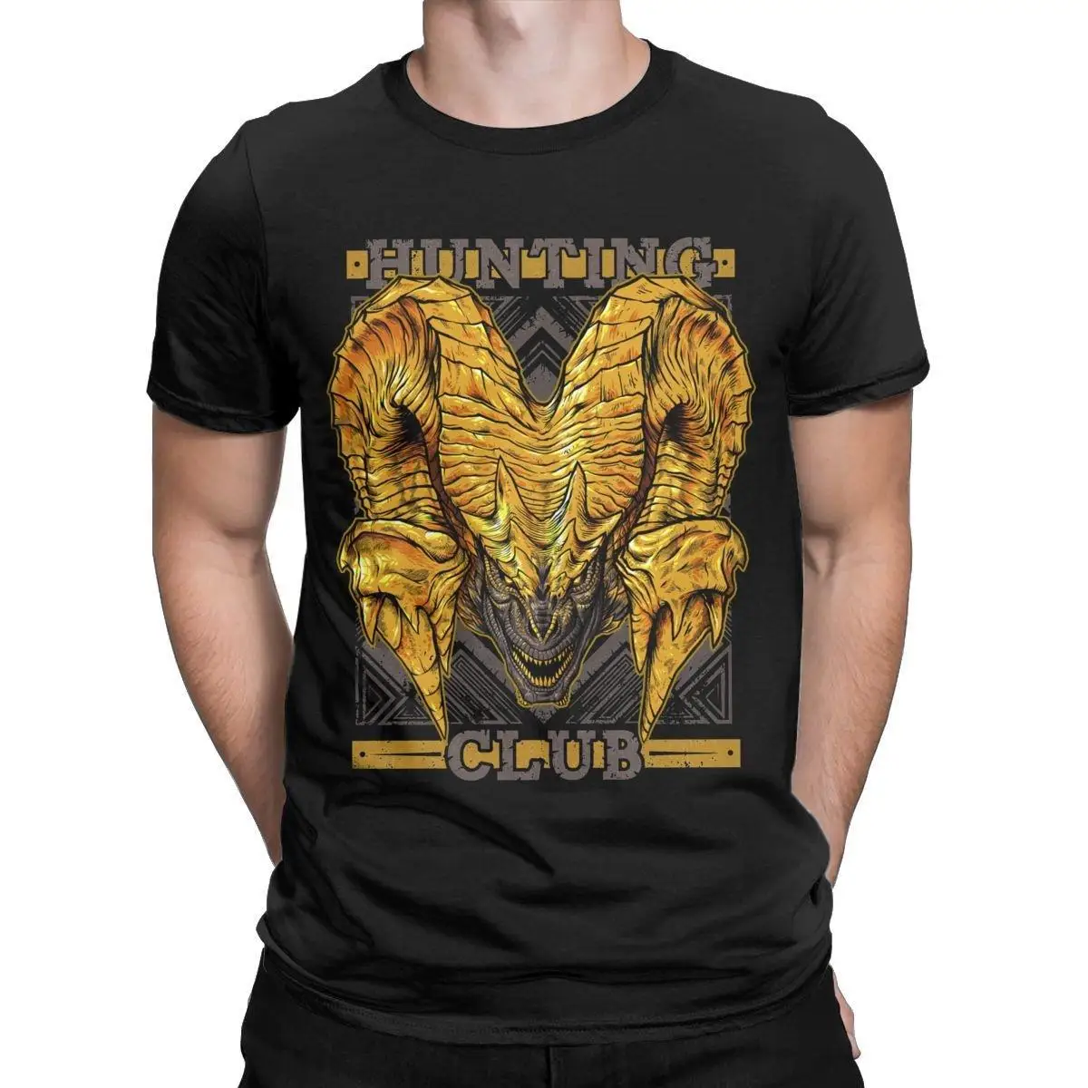 Hunting Club Kulve Taroth T-Shirts Men Monster Hunter Leisure 100% Cotton Tees Crewneck Short Sleeve T Shirts Gift Clothing