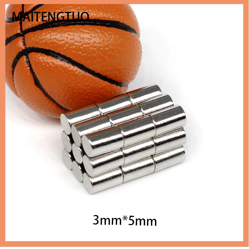 

50/100/200/500/1000PCS 3x5 Powerful Magnetic Magnets Disc 3mm x 5mm Small Round Permanent Neodymium Magnets Strong 3x5mm 3*5 mm