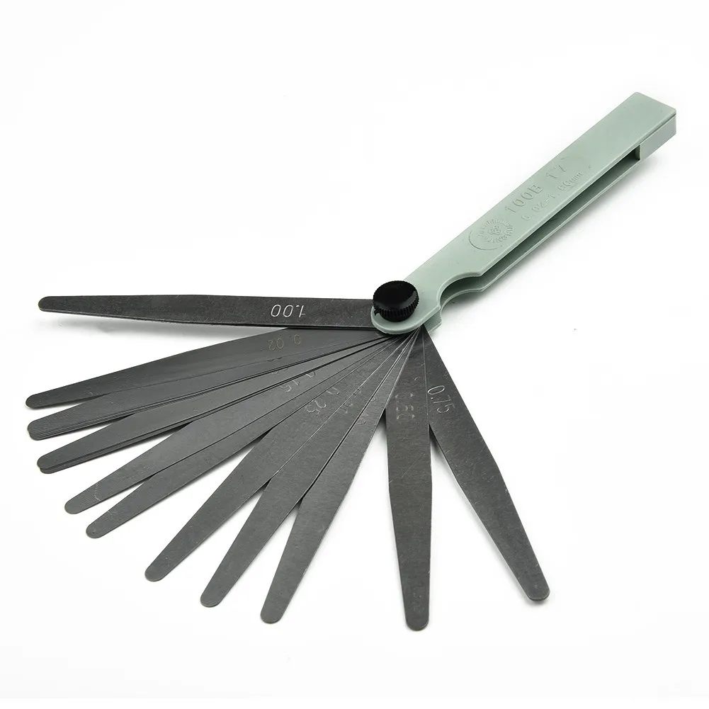 

1 Set 100mm Length Metric Feeler Gauge 17 Blade Gap Filler 0.02-1.00mm Thickness Measurement Layout Tool