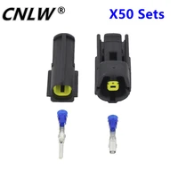 50 sets 1 pin dj70116y 1 8 1121 waterproof electrical wire connector oxygen sensor connector plug 1p