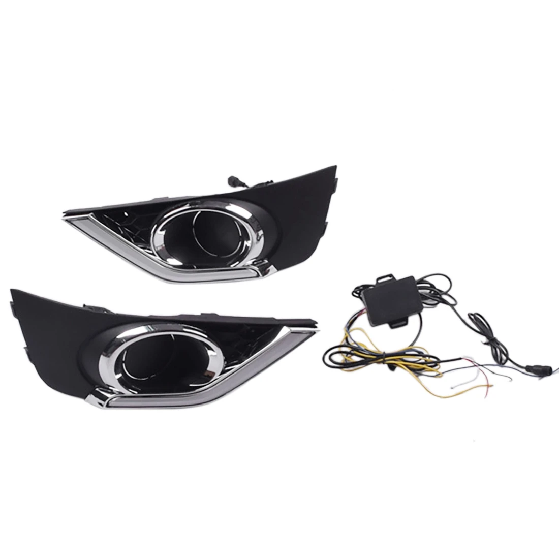 

Fit for BR-V BRV 2015-2017 LED DRL Front Bumper Fog Light Day Daytime Running Lamp Light Driving Turn Signal Light