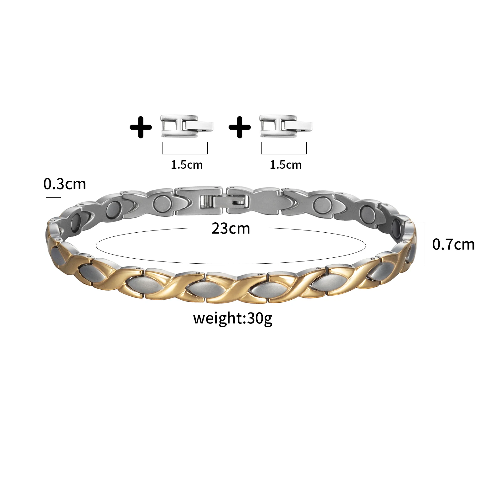 Магнитный браслет на щиколотке Wollet для женщин и мужчин нержавеющая сталь с