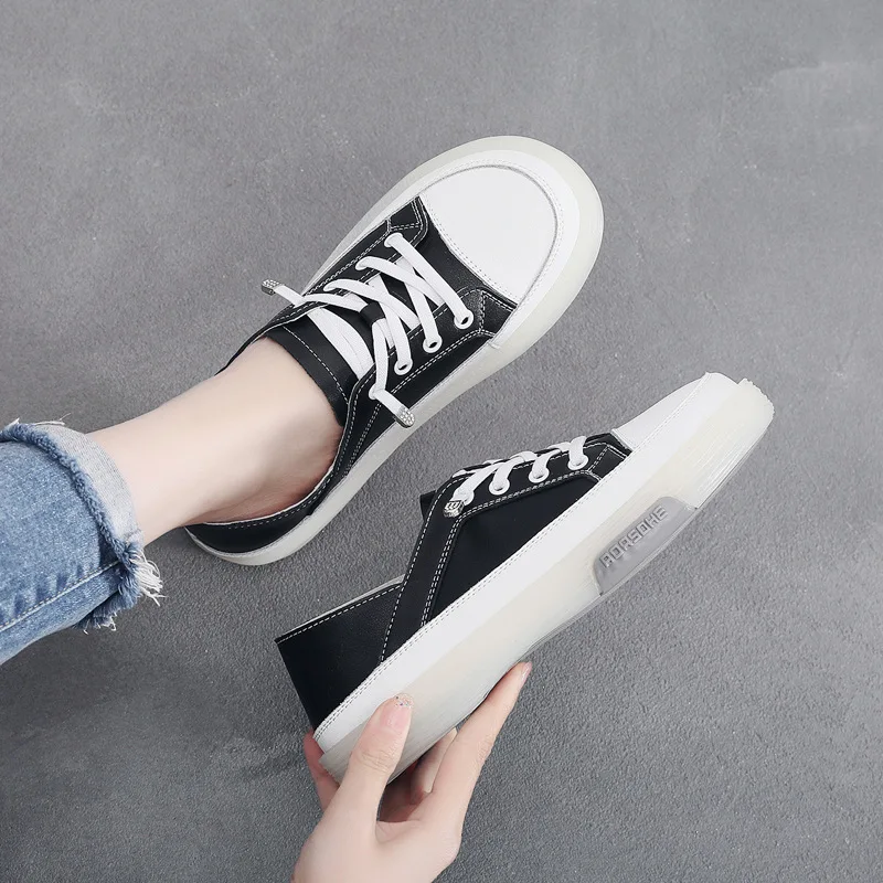 Little White Shoes Female Genuine Leather Flat Sole 2023 New Soft Soled Pregnant Mother Single Shoe Casual Nurse Board Shoes