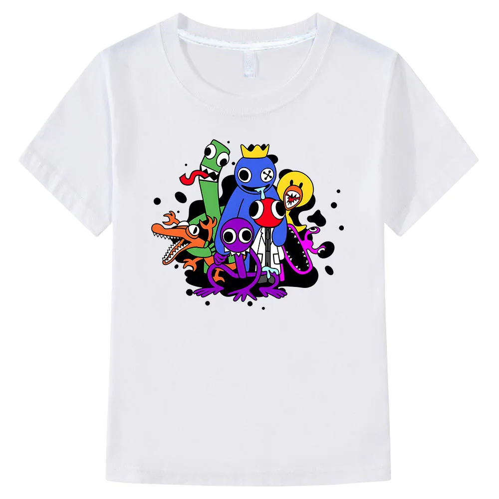 

Футболка с рисунком радуги друзей, дневная манга/комикс, 100% хлопок, модная футболка для мальчиков и девочек