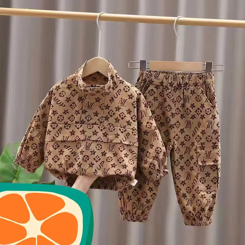 Корейские наряды для маленьких мальчиков и девочек новинка весна-осень футболка