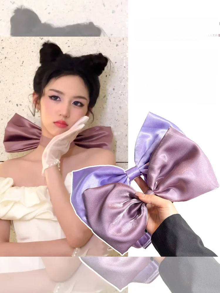 Zhou Also Same Sle Dream Cat Фиолетовый бант Аксессуары для волос Колье Женские