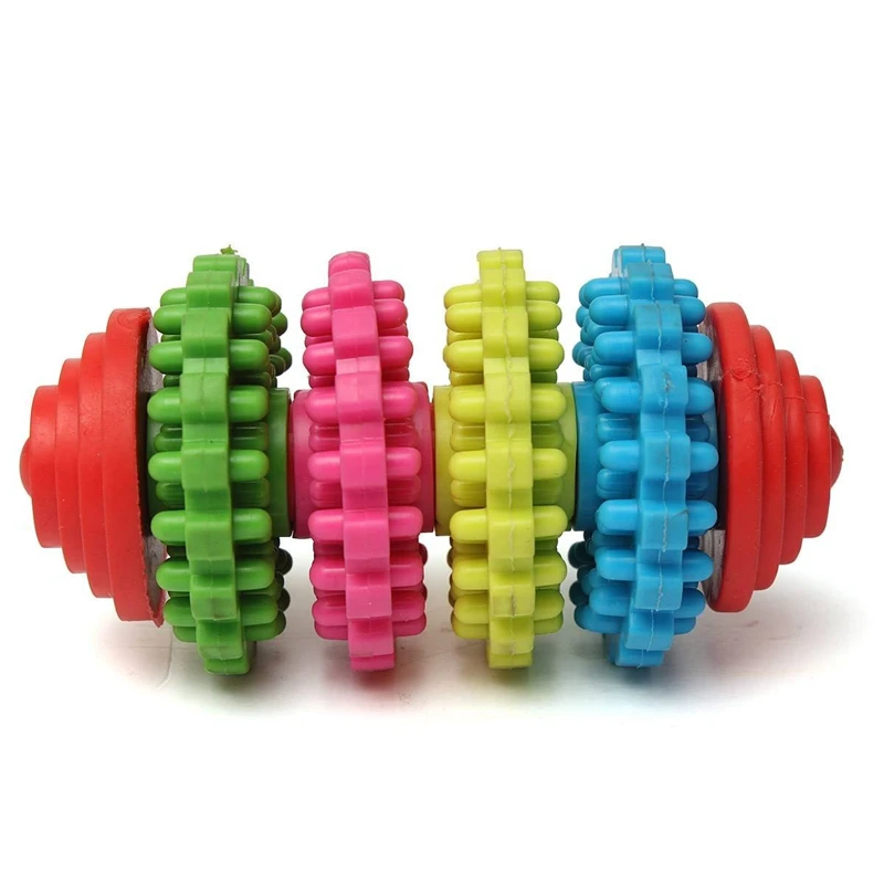 

Colorful Rubber Pet Dog Puppy Teething Healthy Teeth Gums Chew Play Toy Random Color