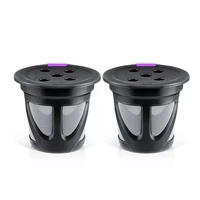 2pcs reusable k cup compatible with for single serve coffee maker refillable k cups coffee filters