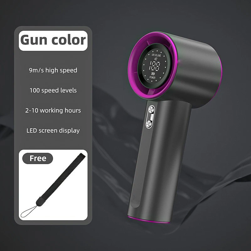 

Новый вентилятор, перезаряжаемый, сильный ветер, 100, скорость ветра, электрический вентилятор, цифровой дисплей, регулируемый турбо-портативный уличный портативный