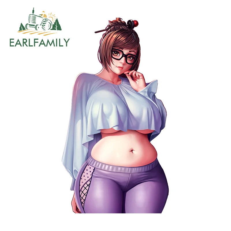 EARLFAMILY 13 см x 7 1 для Overwatch Mei NSFW аниме Автомобильная Наклейка Большая нагрудная