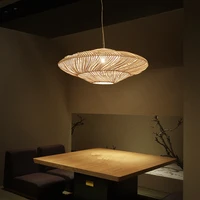 handmade rattan lamp e27 retro attic living room dining room coffee shop restaurant chandelier home decoration