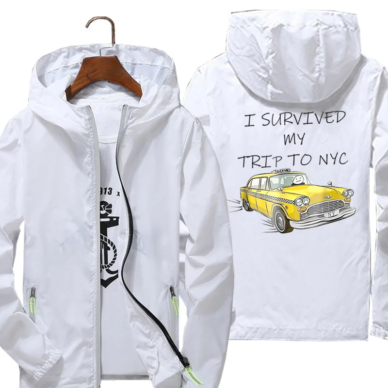 

Custom Men Women I Survived My Trip to NYC 1 Jackets Thin Outwear Windbreake Jackets Windproof Coat Outdoor Sports Clothing