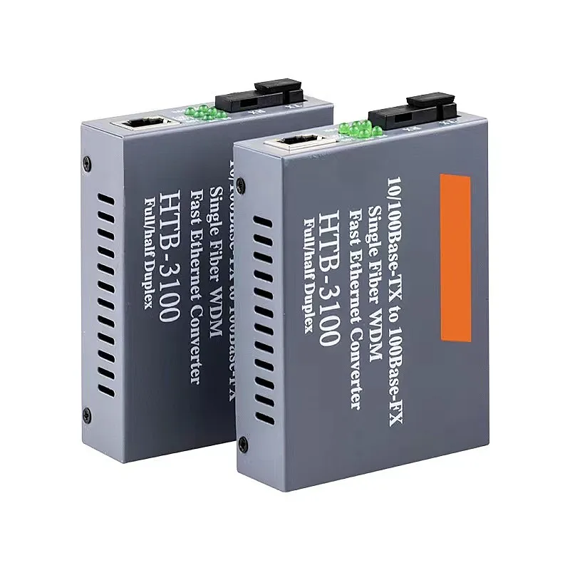 HTB-3100AB-25KM SC 10/100M Fiber Optic Transceiver 100M Single Mode Single Fiber Photoelectric Converter AB Terminal