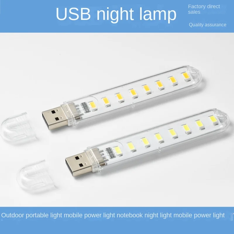 

USB LED Table Lamp Portable Reading Desk Light 8Leds Book Light Night lights Flashlight For Camping Power Bank Notebook Laptop