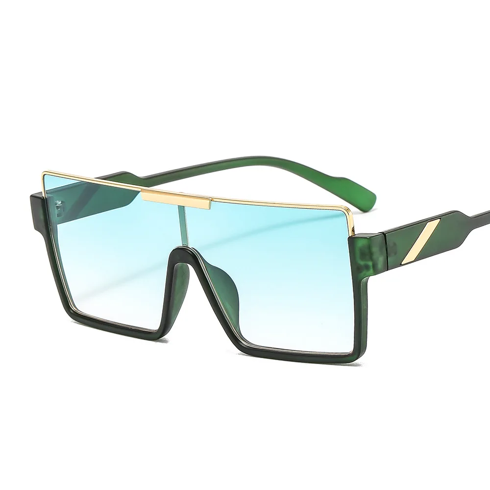 

Солнцезащитные очки с градиентными линзами UV400 для мужчин и женщин, модные квадратные, в металлической оправе, с половинчатой оправой, роско...